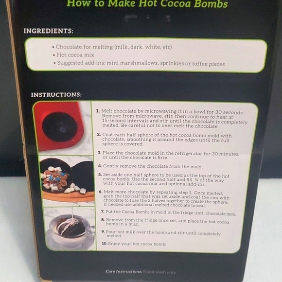 Hot Cocoa Bomb Mold- Silicone- Makes 3 Cocoa Bombs - Picture 2 of 2